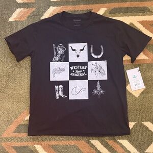 Hooey Black Short Sleeve Tee with Western Graphics